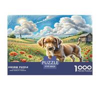 German Wirehaired Pointer 1000 Pieces Portable Jigsaw Puzzle Age 3+ Cool Collage Effect, Fun Details, Educational, Challenging 38x26cm/1000pcs
