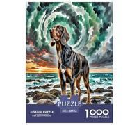 German Wirehaired Pointer 1000 Pieces Premium Jigsaw for Adults Gifts Cool Collage Effect, Fun Details, Educational, Challenging Puzzle Games 52x38cm/1000pcs