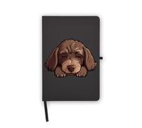 German Wirehaired Pointer Dog Pet Owner Notebook, Blank Pages, Faux Leather Cover, Planner, Journal, Workbook