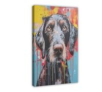 German Wirehaired Pointer Dog Poster Canvas Poster Bedroom Decor Landscape Office Room Decor Gift 12x18inch(30x45cm)