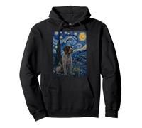 German Wirehaired Pointer Dog Van Gogh Starry Night Pullover Hoodie