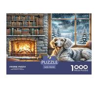 German Wirehaired Pointer Jigsaw Puzzle 1000 Pieces for Adults Challenging Puzzles Gifts for Men Home Decoration 100% Recvcled Cardboard 70x50cm/1000pcs