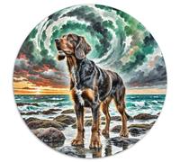 German Wirehaired Pointer Jigsaw Puzzles Puzzle for Adults Kids. 1000 Pieces Whimsical Challenge Toy Educational Games Home Decoration for Adults& Kids Age 14 Years Up 1000pcs (67.5x67.5cm)