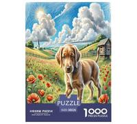 German Wirehaired Pointer Jigsaw Puzzles Puzzles for Adults Kids. 1000 Pieces Clever animals Whimsical Challenge Toy Educational Game Home Decoration for Adults& Kids Age 14 Years Up 38x26cm/1000pcs