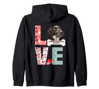German Wirehaired Pointer LOVE Dog Lover Puppy Dog Owner Zip Hoodie