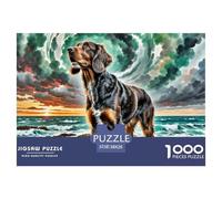 German Wirehaired Pointer Puzzle 1000 Pieces Challenge High Difficulty Educational Game Suitable for Decompression DIY for Adults & Kids Age 12 Years Up 38x26cm/1000pcs