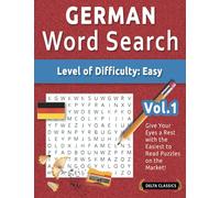 GERMAN WORD SEARCH - LEVEL OF DIFFICULTY: EASY - VOL.1 - DELTA CLASSICS - GIVE YOUR EYES A REST WITH THE EASIEST TO READ PUZZLES ON THE MARKET!