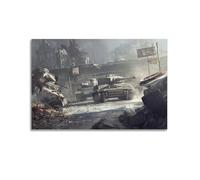 German WW2 Vintage Tanks Poster Tigers on The Attack Decorative Painting Canvas Art Picture 16x24inch(40x60cm)