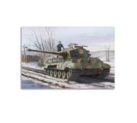 German WWII Tank Poster King Tiger Henschel Turret (Sd.Kfz.182) Heavy Tank Poster Decorative Painting Canvas Wall Posters And Art Picture Print Modern Family Bedroom Decor Posters 16x24inch(40x60cm)