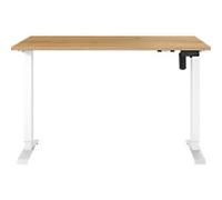 Germania Electronically Height Adjustable Sit Stand Desk Rectangular Navarra-oak repro T-Foot 1,200 (W) x 800 (D) x 1,200 (H) mm Cardboard Metal
