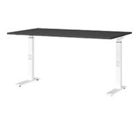 GERMANIA GW-Mailand Height Adjustable Office Desk Graphite C-Foot 1,400 (W) x 800 (D) x 910 (H) mm Chipboard, Metal