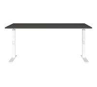 GERMANIA GW-Mailand Height Adjustable Office Desk Graphite C-Foot 1,600 (W) x 800 (D) x 910 (H) mm Chipboard, Metal