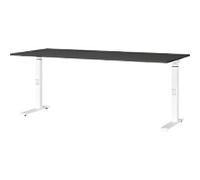 GERMANIA GW-Mailand Height Adjustable Office Desk Graphite C-Foot 1,800 (W) x 800 (D) x 910 (H) mm Chipboard, Metal