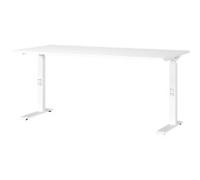 GERMANIA GW-Mailand Height Adjustable Office Desk White C-Foot 1,600 (W) x 800 (D) x 910 (H) mm Chipboard, Metal