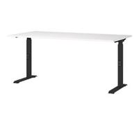 GERMANIA GW-Mailand Height Adjustable Office Desk White C-Foot 1,600 (W) x 800 (D) x 910 (H) mm Chipboard, Metal