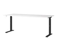 GERMANIA GW-Mailand Height Adjustable Office Desk White C-Foot 1,800 (W) x 800 (D) x 910 (H) mm Chipboard, Metal