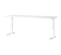 GERMANIA GW-Mailand Height Adjustable Office Desk White C-Foot 1,800 (W) x 800 (D) x 910 (H) mm Chipboard, Metal