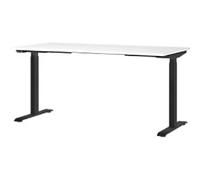GERMANIA GW-Mailand Height Adjustable Sit Stand Desk White T-Foot 1,600 (W) x 800 (D) x 1,200 (H) mm Chipboard, Metal