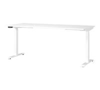 GERMANIA GW-Mailand Height Adjustable Sit Stand Desk White T-Foot 1,800 (W) x 800 (D) x 1,200 (H) mm Chipboard, Metal