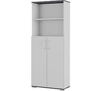 GERMANIA GW-Profi 2.0 Acrylonitrile Butadiene Styrene, Chipboard, Melamine Filing Cabinet 800 x 400 x 2,000 mm Graphite, Light Grey