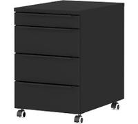GERMANIA Mobile Pedestal 4377-83 4 Drawers Black 420 x 600 x 630 mm