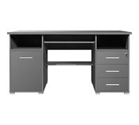 GERMANIA Office Desk Rectangular Anthracite 3 Drawers 1,450 (W) x 700 (D) x 750 (H) mm Melamine