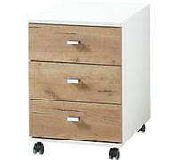 GERMANIA Pedestal 3 Drawers Lockable 400 x 500 x 580 mm Oak