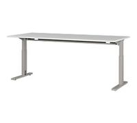 GERMANIA Profi 3.0 Height Adjustable Office Desk Rectangular Grey 1,800 (W) x 800 (D) x 750 (H) mm Melamine