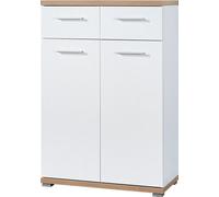 Germania Shoe Cabinet, 74 x 110 x 37 cm, White/Sonoma Oak
