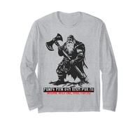 Germanic Berserker Wodan Odin Futhark Runes Font Vikings Long Sleeve T-Shirt