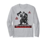 Germanic Berserker Wodan Odin Futhark Runes Vikings Font Long Sleeve T-Shirt