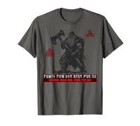 Germanic Berserker Wodan Odin Futhark Runes Vikings Font T-Shirt