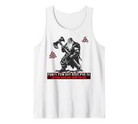 Germanic Berserker Wodan Odin Futhark Runes Vikings Font Tank Top