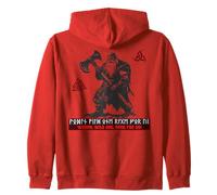 Germanic Berserker Wodan Odin Futhark Runes Vikings Font Zip Hoodie