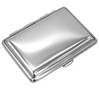 GERMANUS Cigarette Case, Made in Germany - Steel, Holds 14 Cigarettes or Cigarillos