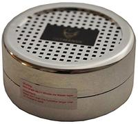 GERMANUS Humidor Humidifier Box Round, Silver, Premium with Humidifier Crystals with Instructions Paper