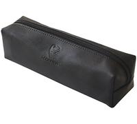 GERMANUS Leather Pencil Case Made in EU (Black)