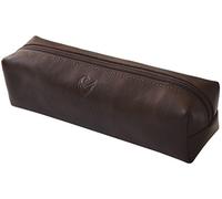 GERMANUS Leather Pencil Case Made in EU (Darkbrown)