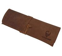 GERMANUS Leather Pencil Case Strap - Made in EU (Wild Brown)