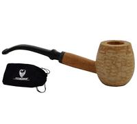 GERMANUS Original Corncob Pipe - Apple Bent - Tobacco Pipe incl. Pipe Bag, Sailor