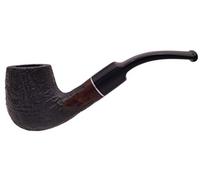 GERMANUS Tobacco Pipe - Briar, Bent, Black, Made in Italy