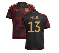 Germany 2022-2023 Away Shirt MULLER 13 in Black | Size: Small Germany Black S