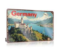 Germany: A Journey Through Timeless Landscapes And Rich History Funny Vintage Signs Kitchen Accessories Decor Decorative | Grunge Accessory Hanging Art For Campsite Living Room(30X40CM)