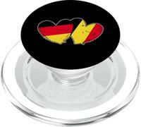 Germany Belgium Love Heart German Belgian Dual Nationality PopSockets PopGrip for MagSafe