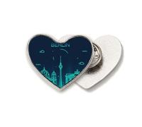 Germany Berlin Landmark Architecture Heart Metal Pin Brooch Clip Love
