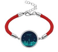 Germany Berlin Landmark Architecture Lucky Red String Bracelet Rope Bracelet Handmade