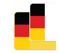 Germany Car Number Plate Adhesive Stickers for Decorative Purposes - German National Flag Badge Decal - Proud Heritage Car Vinyl Skin - Premium, Bubble Free & Easy Application - Set of 2 (F&R) (DEU)