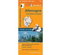 Germany Central-West - Nordrhein Westfalen / Hessen / Rheinl (543): Wegenkaart Schaal 1 : 350.000 (Regionale kaarten Michelin)