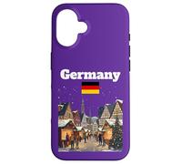 Germany Christmas market lover travel souvenir German flag Case for iPhone 16
