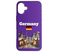 Germany Christmas market lover travel souvenir German flag Case for iPhone 16 Plus